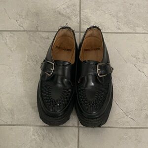 George Cox Black Leather Men's Loafers